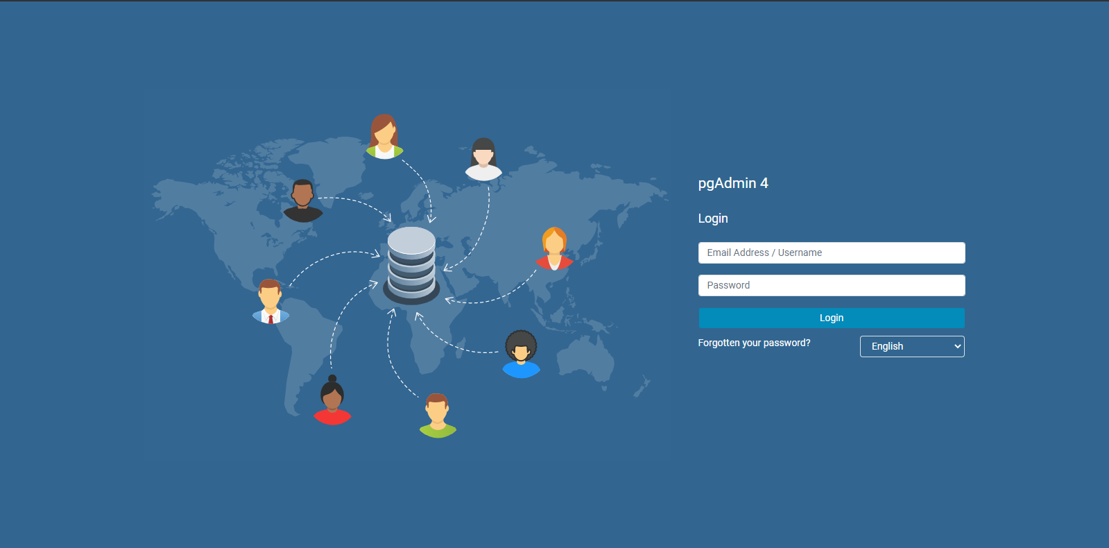 pgAdmin Login Page